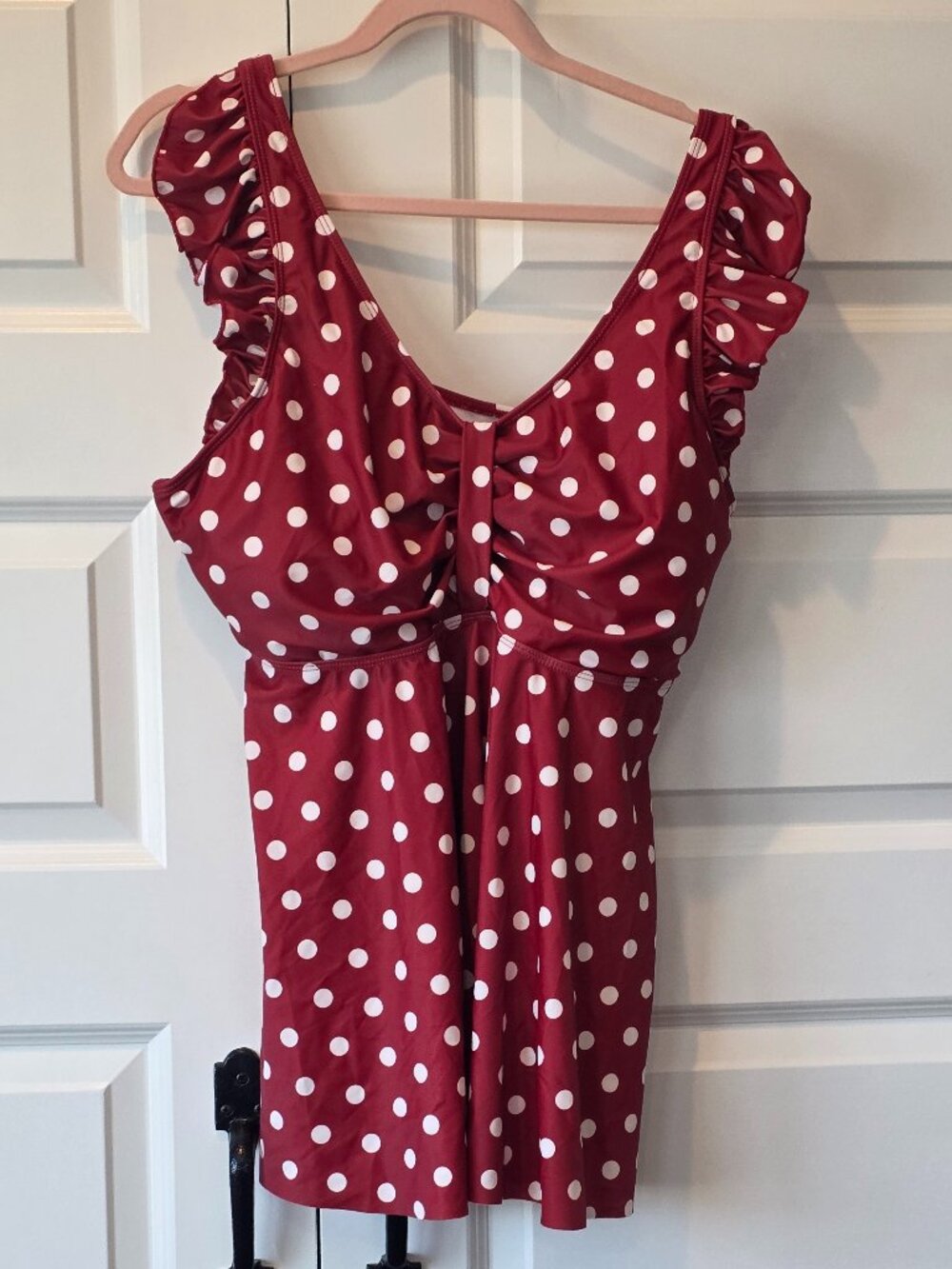 NWT: Bloom Chic Polka Dot Tankini Swim Top